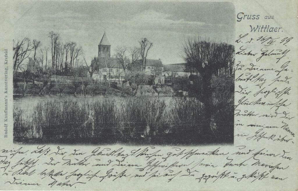 Postkarte Wittlaer 1899 klein